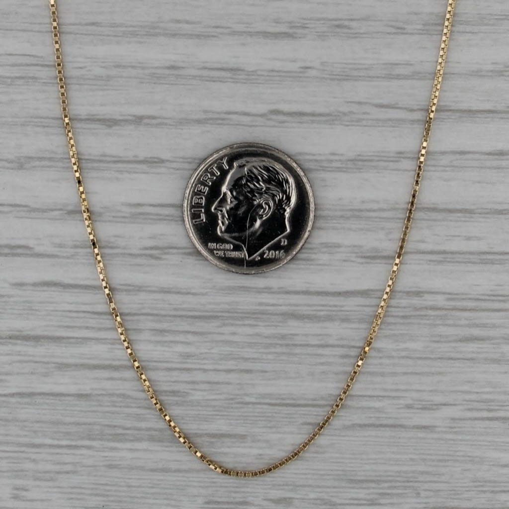 20" 0.8mm Box Chain Necklace 10k Yellow Gold