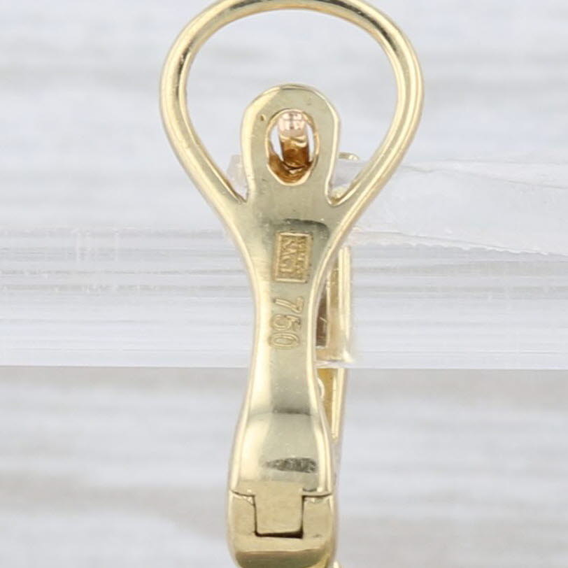 Frederic Sage Statement Earrings 0.30ctw Diamond Moss Agate 18k Yellow Gold