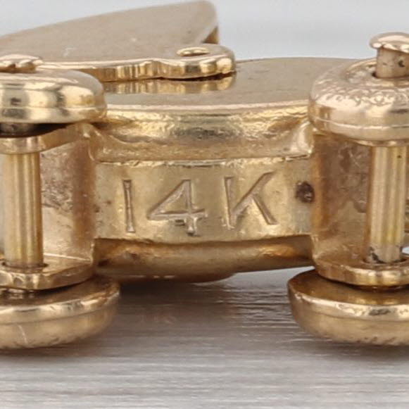 Vintage Baby Carriage Stroller Charm 14k Yellow Gold New Mom Keepsake Pendant