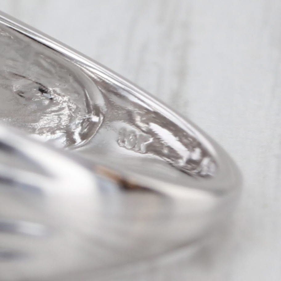0.20ctw Diamond Crossover Woven Ring 10k White Gold Size 6.75