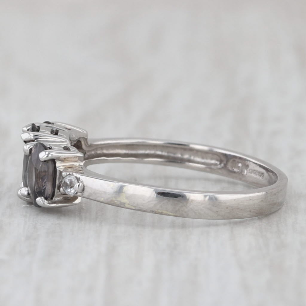 1.61ctw Color Change Sapphire Zircon Ring 10k Gold 3-Stone Jacque Christie COA