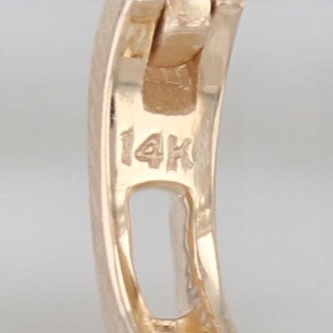 Small Diamond Oval Hoop Earrings 14k Yellow Gold Snap Hoops