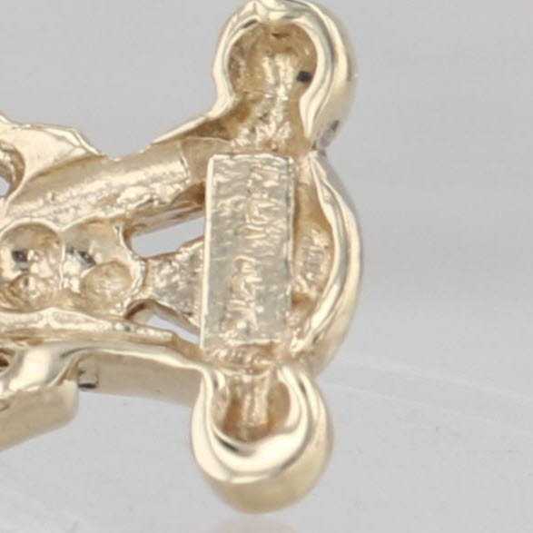 Opal Diamond Cross Pendant 10k Yellow White Gold Small Drop