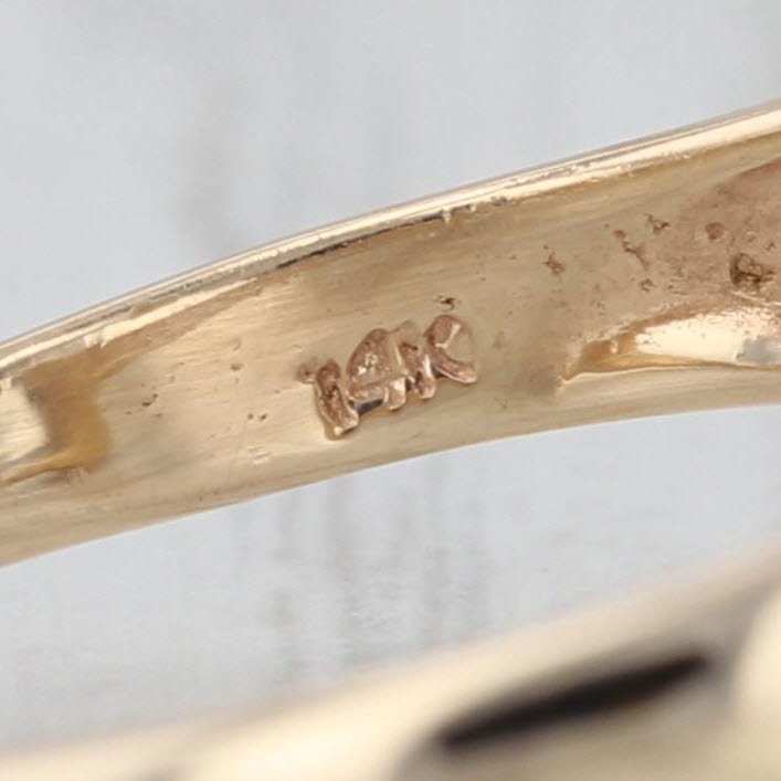 4.19ctw Blue Topaz Diamond Ring 14k Yellow Gold Size 9.5 Bypass