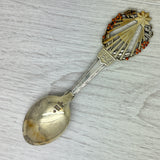 Gray Vintage 1922 Anton Michelsen Sterling Silver Enamel Christmas Spoon Denmark