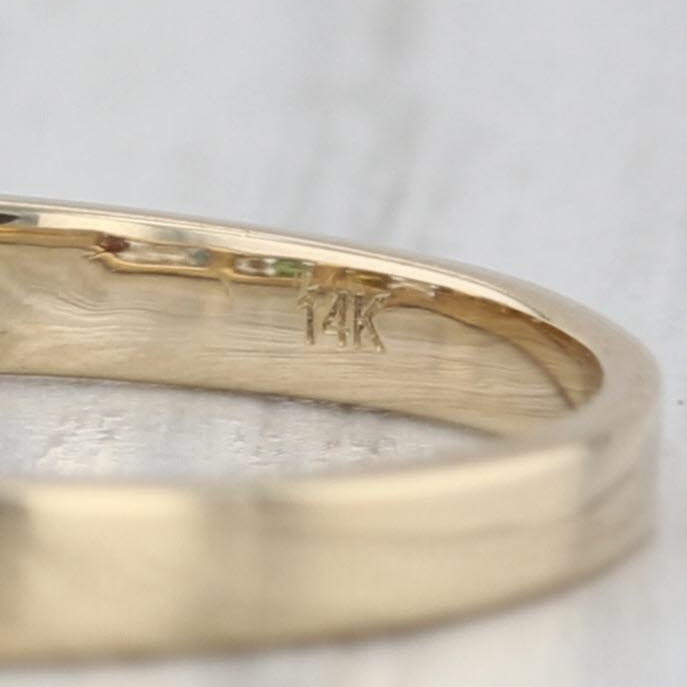 0.22ctw Multicolor Diamond Ring 14k Gold Stackable Wedding Band Size 6.75