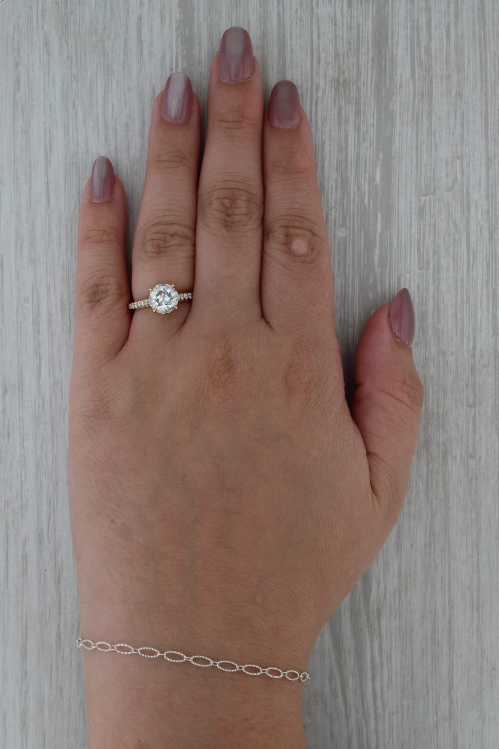 GIA 2.21ctw Round Diamond Hidden Halo Engagement Ring 14k Yellow Gold Size 6.5