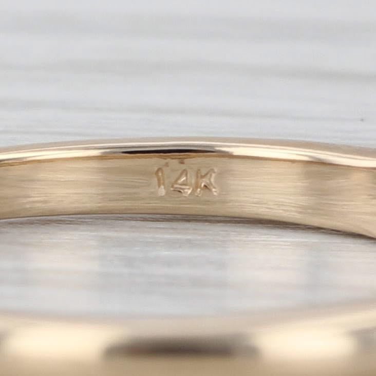 0.20ctw Diamond Wedding Band 14k Yellow Gold Size 7.25 Stackable Ring
