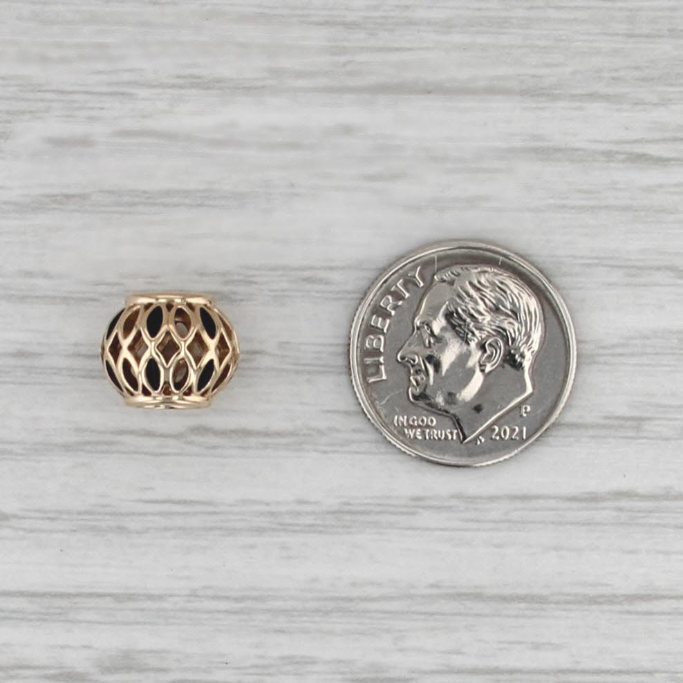 Authentic Pandora Royal Victorian Charm 14k Gold Retired Bead 750814EN16