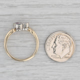 Vintage 0.30ctw Ruby Sapphire Diamond 3-Stone Ring 14k Gold Size 6.5 Patriotic