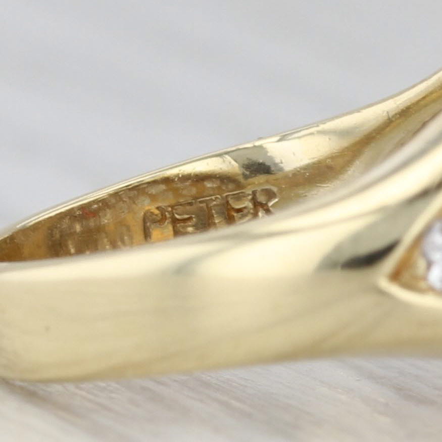 1.63ctw Diamond Cluster Ring 18k Yellow Gold Size 5.75