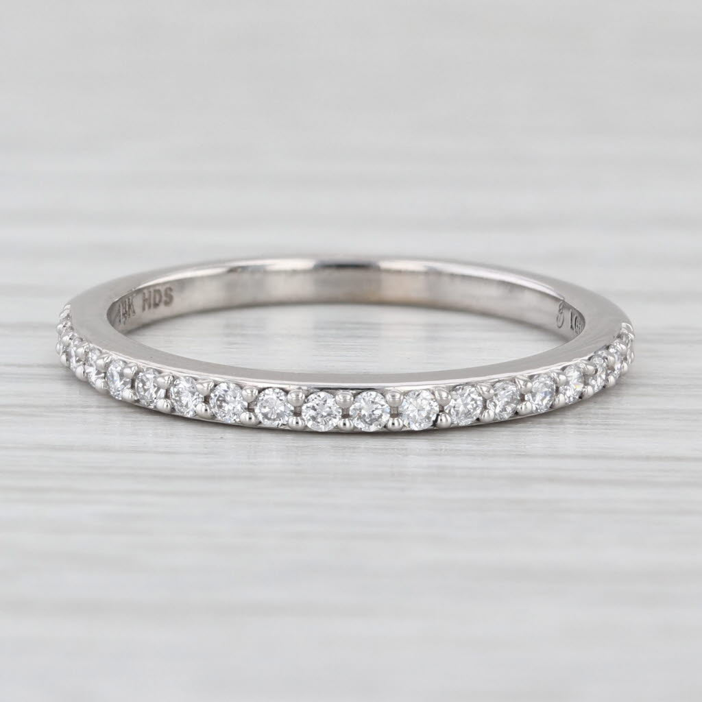 Lab Grown 0.30ctw Diamond Wedding Ring 14k White Gold Band Size 7 Stackable