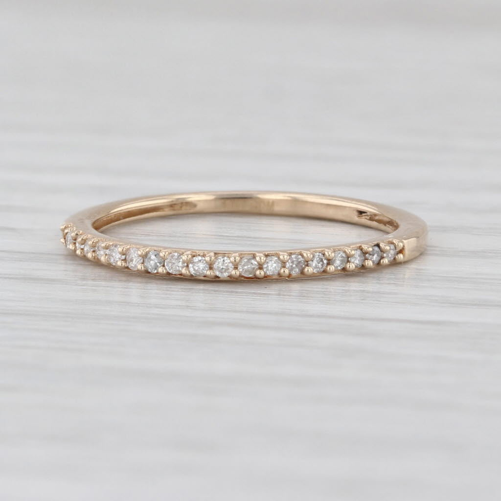 0.13ctw Diamond Wedding Band 10k Yellow Gold Stackable Size 6