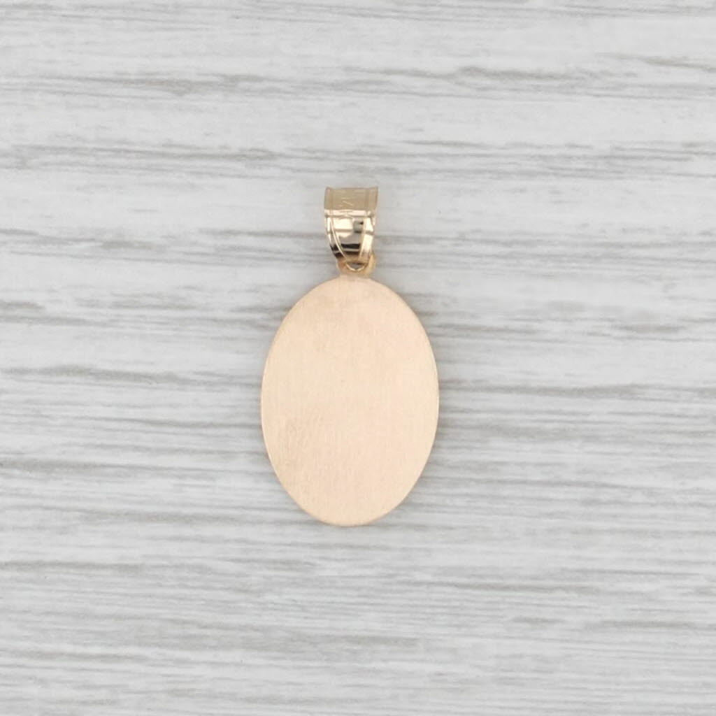 Our Lady of Guadalupe Virgin Mary Pendant 14k Yellow Gold Catholic Prayer Token