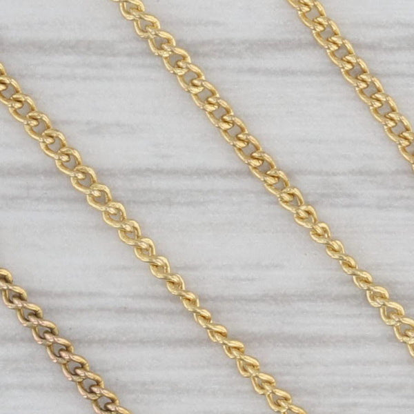 23.25" Curb Chain Necklace 18k Yellow Gold 1.2mm