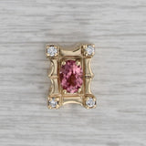 0.97ctw Pink Tourmaline Diamond Slide Bracelet Charm 14k Gold Richard Klein
