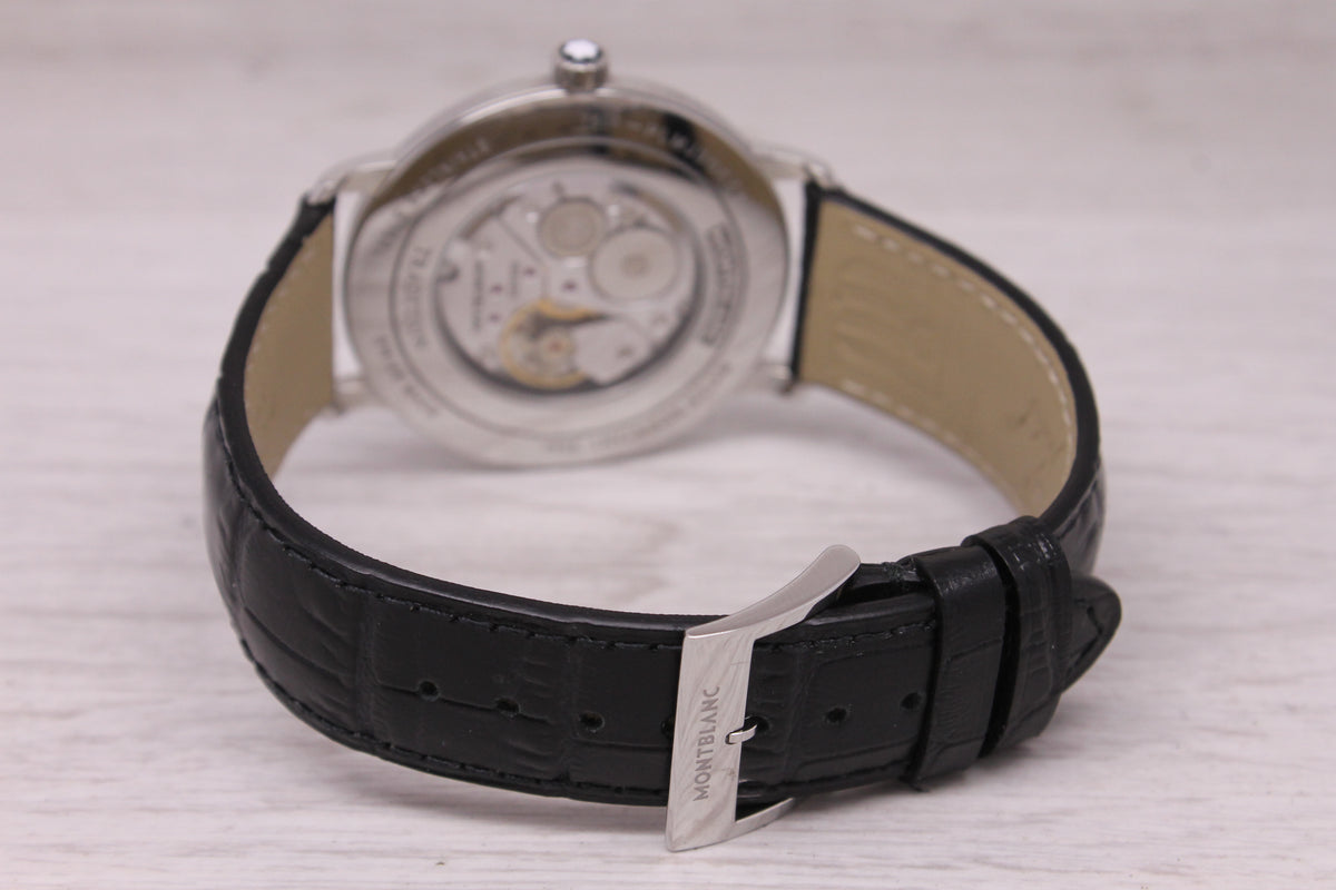 Montblanc Tradition Manual Wind 40mm Men's Watch Swiss Stainless Steel 119962