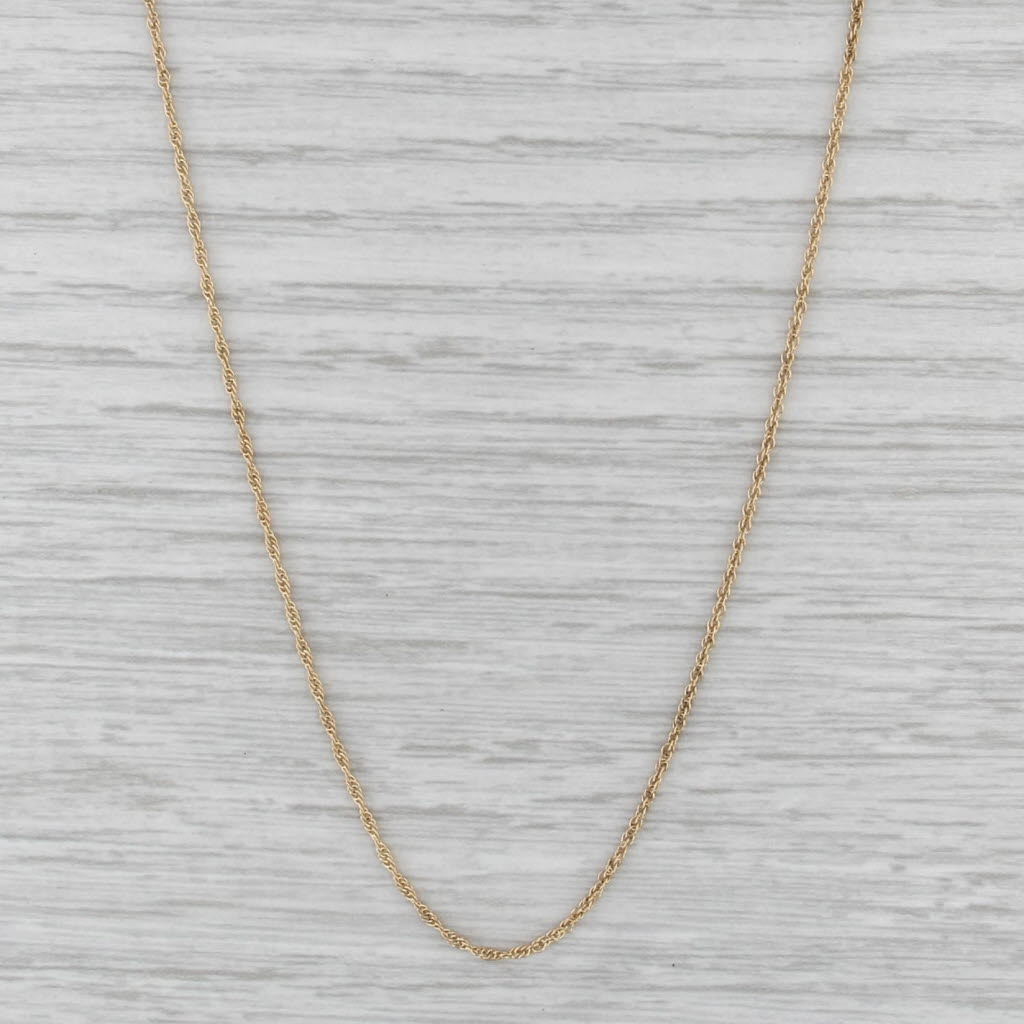 18" 1.1mm Rope Chain Necklace 18k Yellow Gold