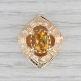 Large Vintage 2.40ct Citrine Slide Bracelet Charm 14k Yellow Gold Richard Klein