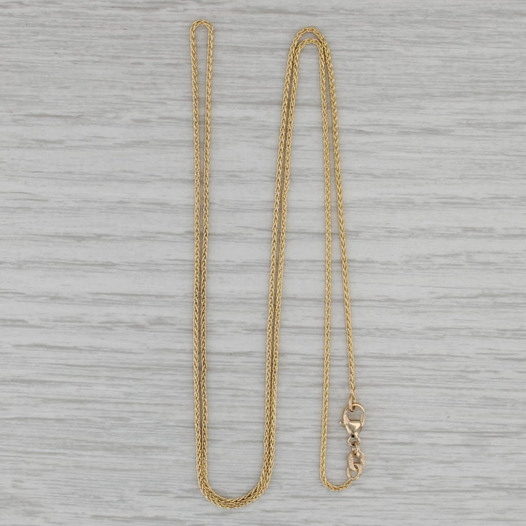23.75" Long Wheat Chain Necklace 1.1mm