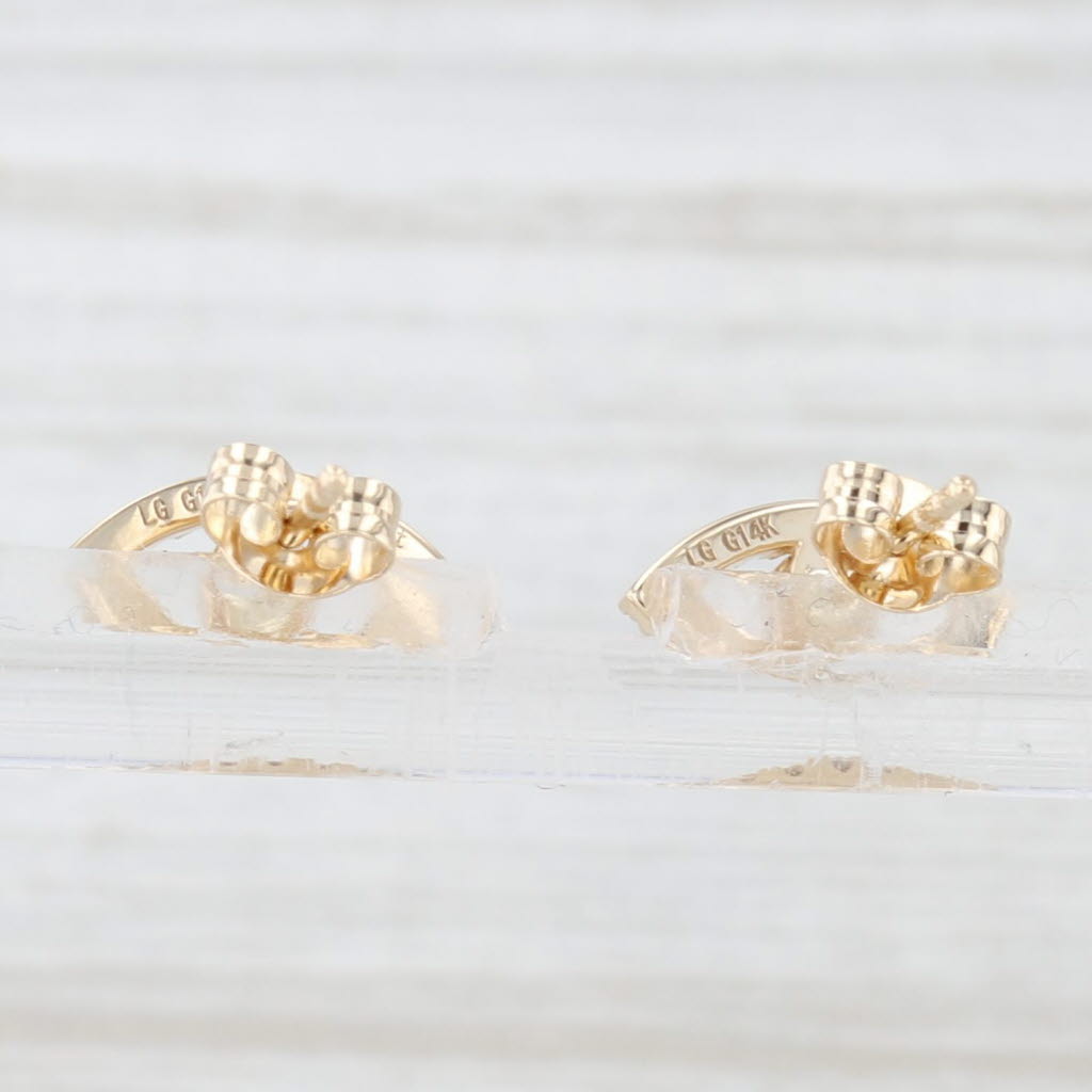 Light Gray New 0.26ctw Lab Grown Diamond All seeing Eye Stud Earrings 14k Yellow Gold
