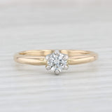 Light Gray 0.29ct VS2 Round Diamond Solitaire Engagement Ring 14k Gold Size 7.5