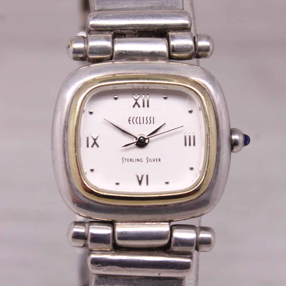 Ecclissi Sterling Silver25mm Ladies Quartz Watch 925 Case & Bracelet