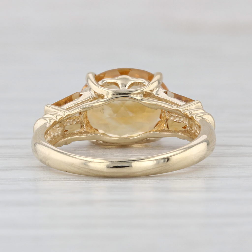 2.74ctw Oval Citrine Ring 10k Yellow Gold Size 5