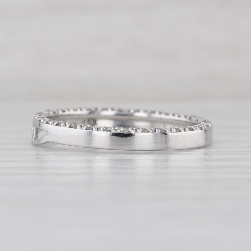 0.18ctw Diamond Eternity Circle Pendant 10k White Gold Floating Drop