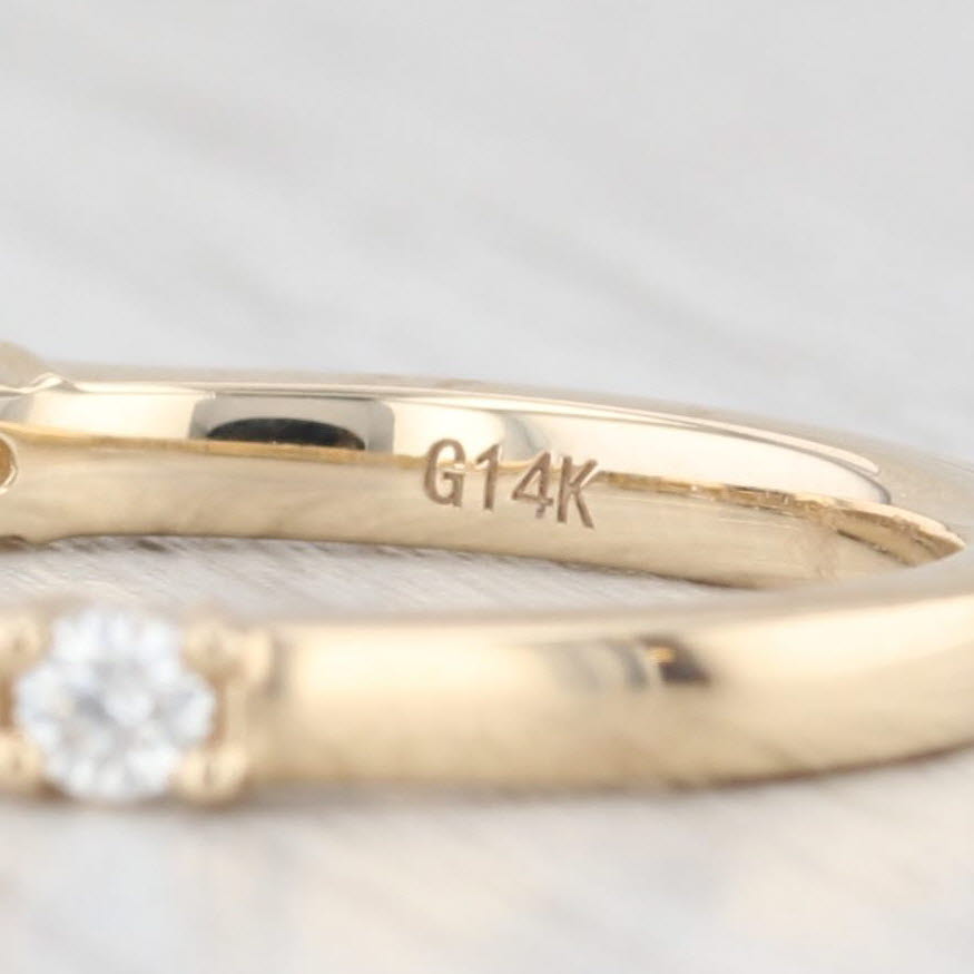 Light Gray New 0.63ctw Diamond Wedding Band 14k Yellow Gold Stackable Anniversary Ring 6.5