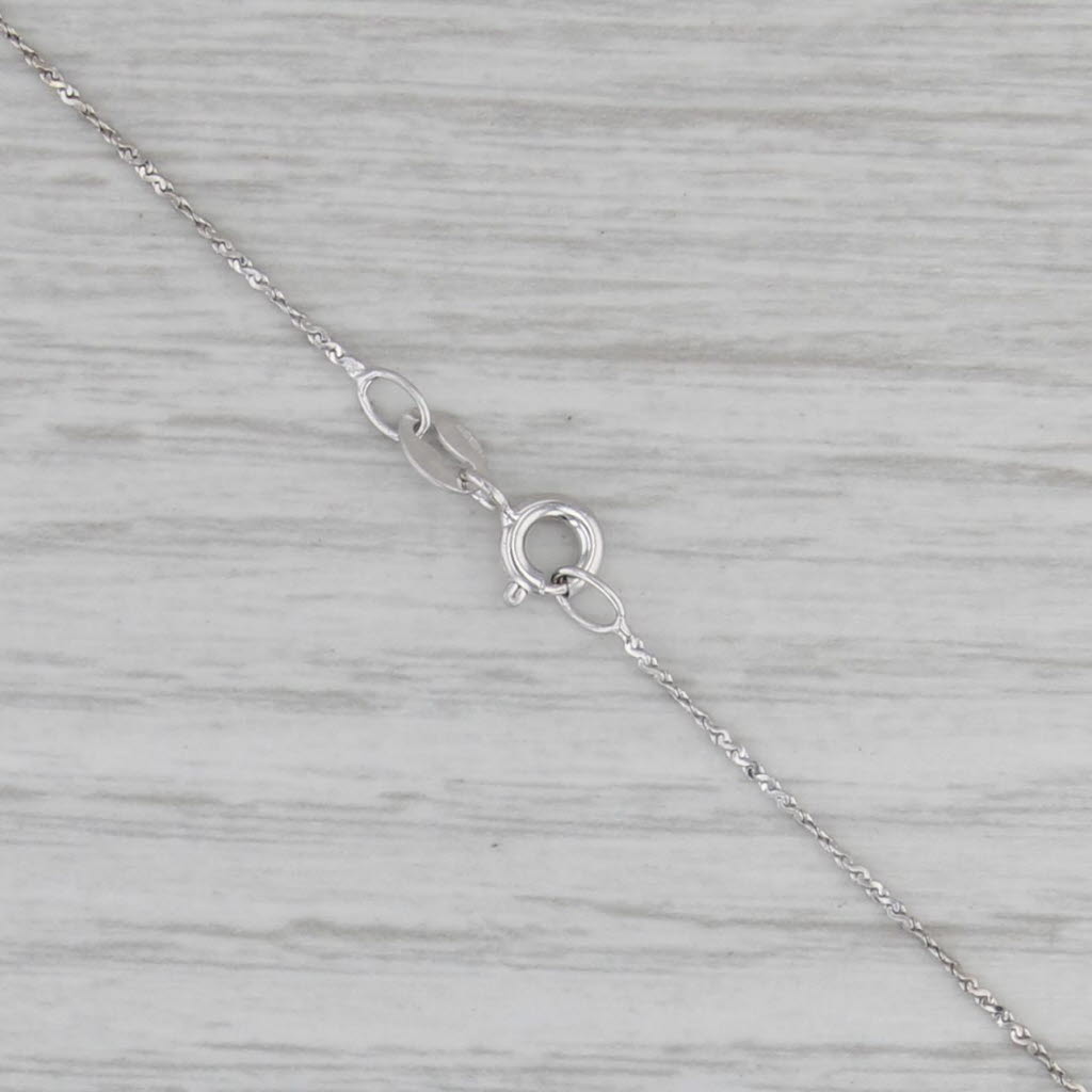 S-Link Singapore Chain Necklace 14k White Gold 22" 0.8mm