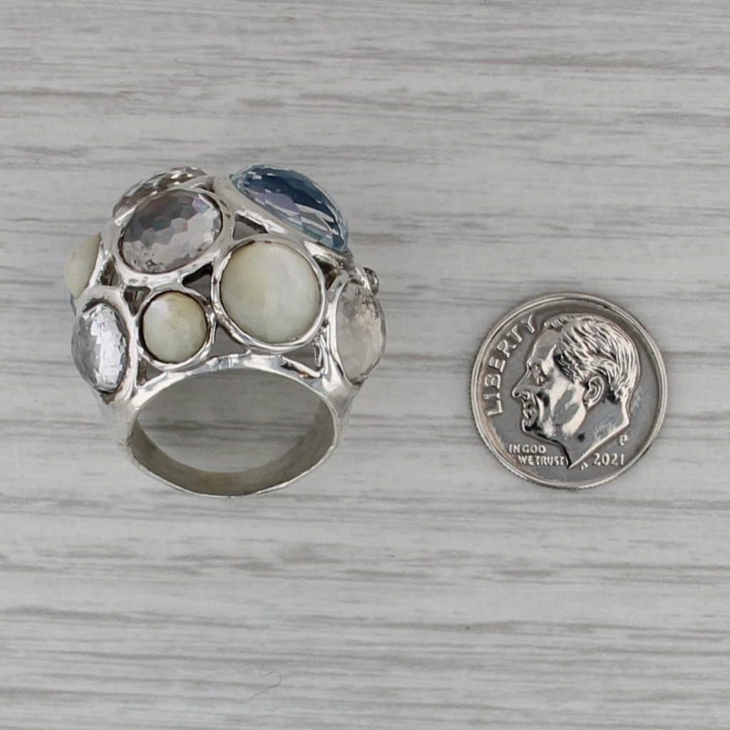 Ippolita Rock Candy Collection Ring Sterling Silver Mother of Pearl Quartz