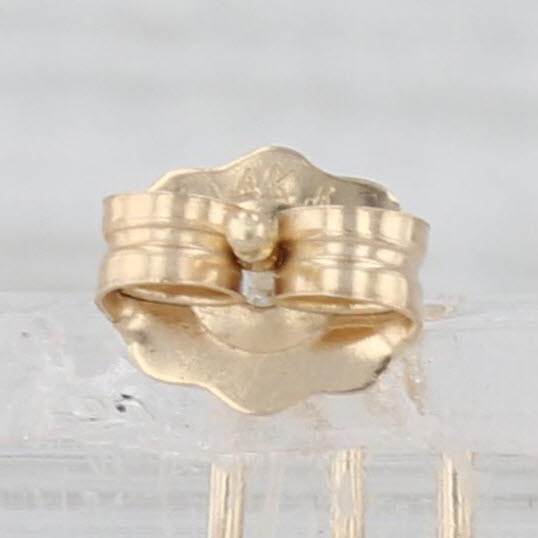 0.30ctw Blue Sapphire 3-Stone Drop Stud Earrings 14k Yellow Gold