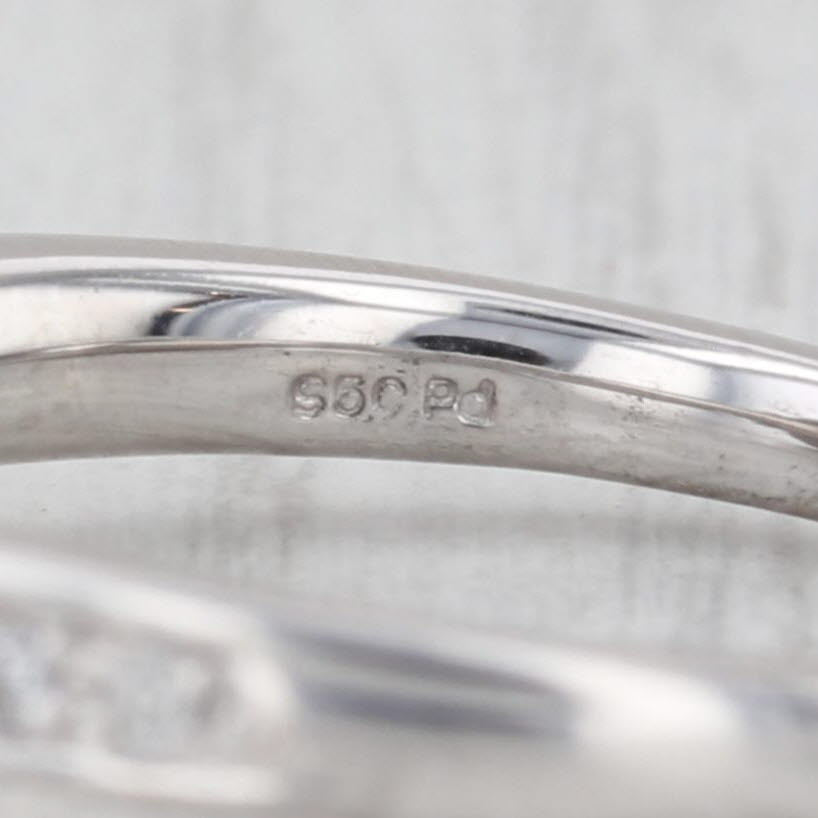 0.28ctw Round Diamond Halo Engagement Ring 950 Palladium Size 7.25