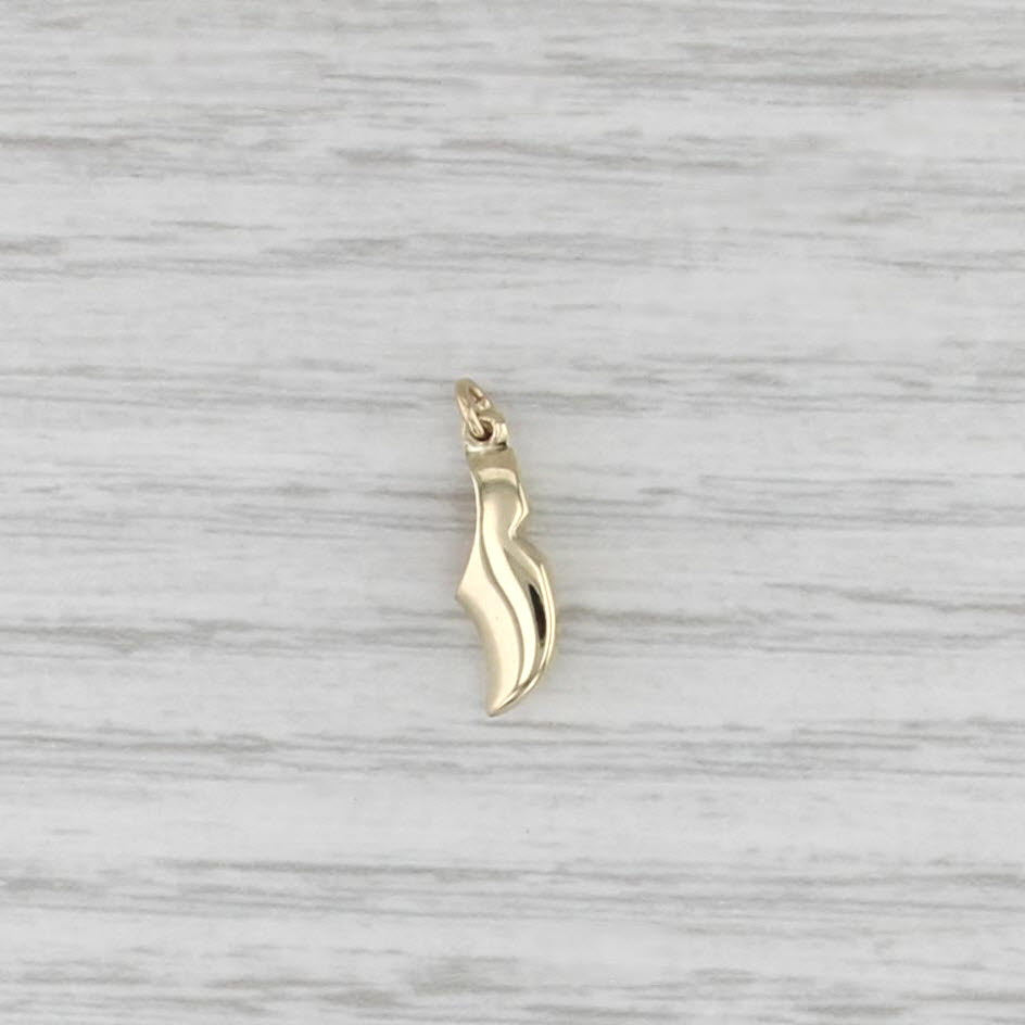 Vintage Holland Dutch Clog Slipper Shoe Charm 14k Yellow Gold Pendant