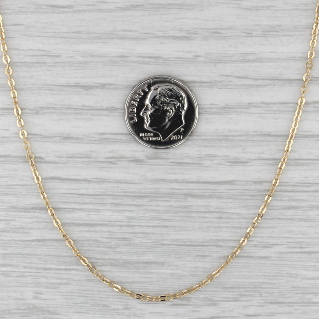 Cable Chain Necklace 18k Yellow Gold 16.5" 1.6mm