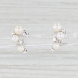 Light Gray Mikimoto Bubbles Cultured Akoya Pearl Diamond Earrings 14k White Gold Drops