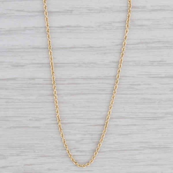 18" 1.3mm Rope Chain Necklace 14k Yellow Gold
