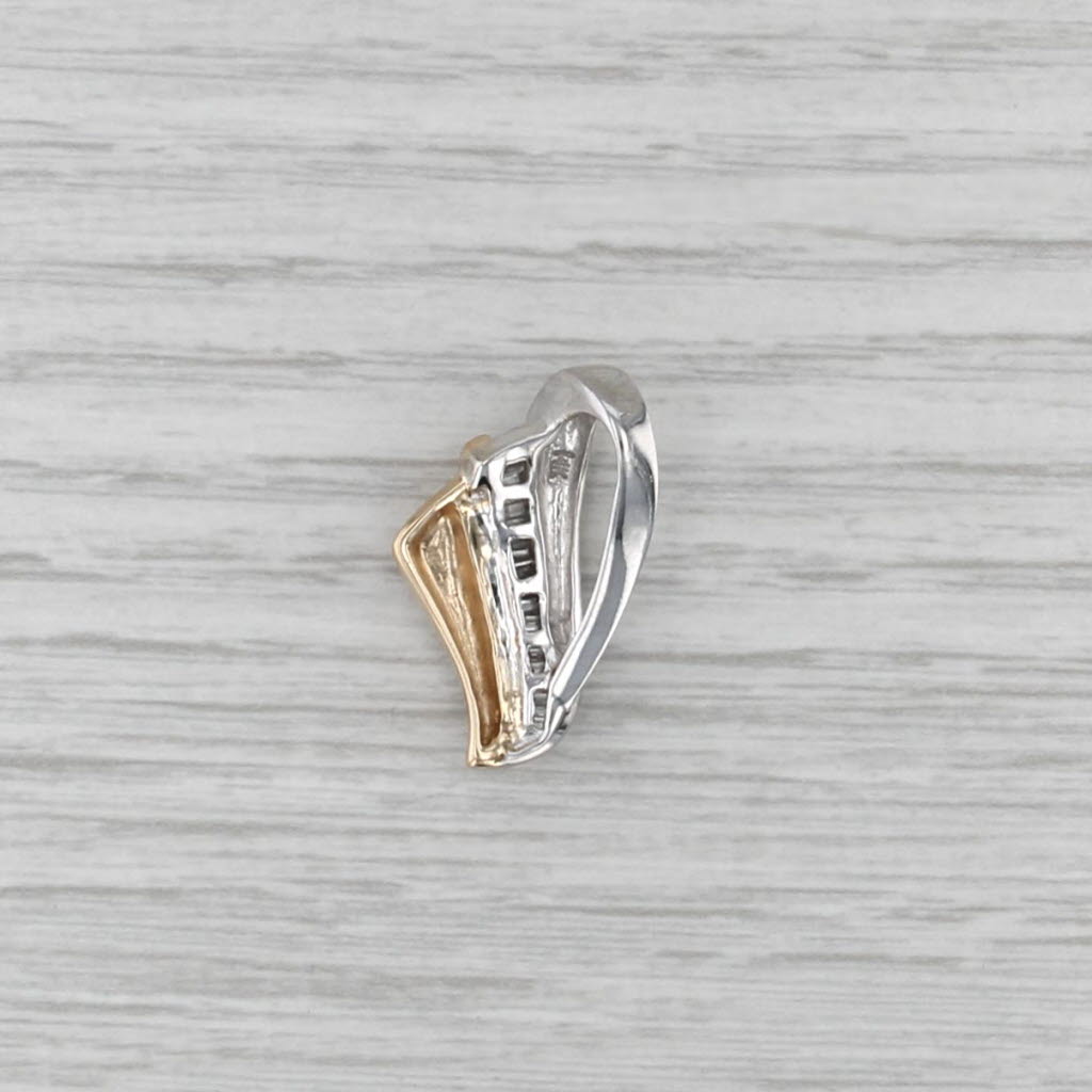 0.30ctw Diamond Journey Slide Pendant 14k Yellow White Gold