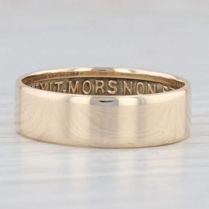Light Gray Masonic Yod Ring 10k Yellow Gold Size 10.25 Band 14th Degree Scottish Rite