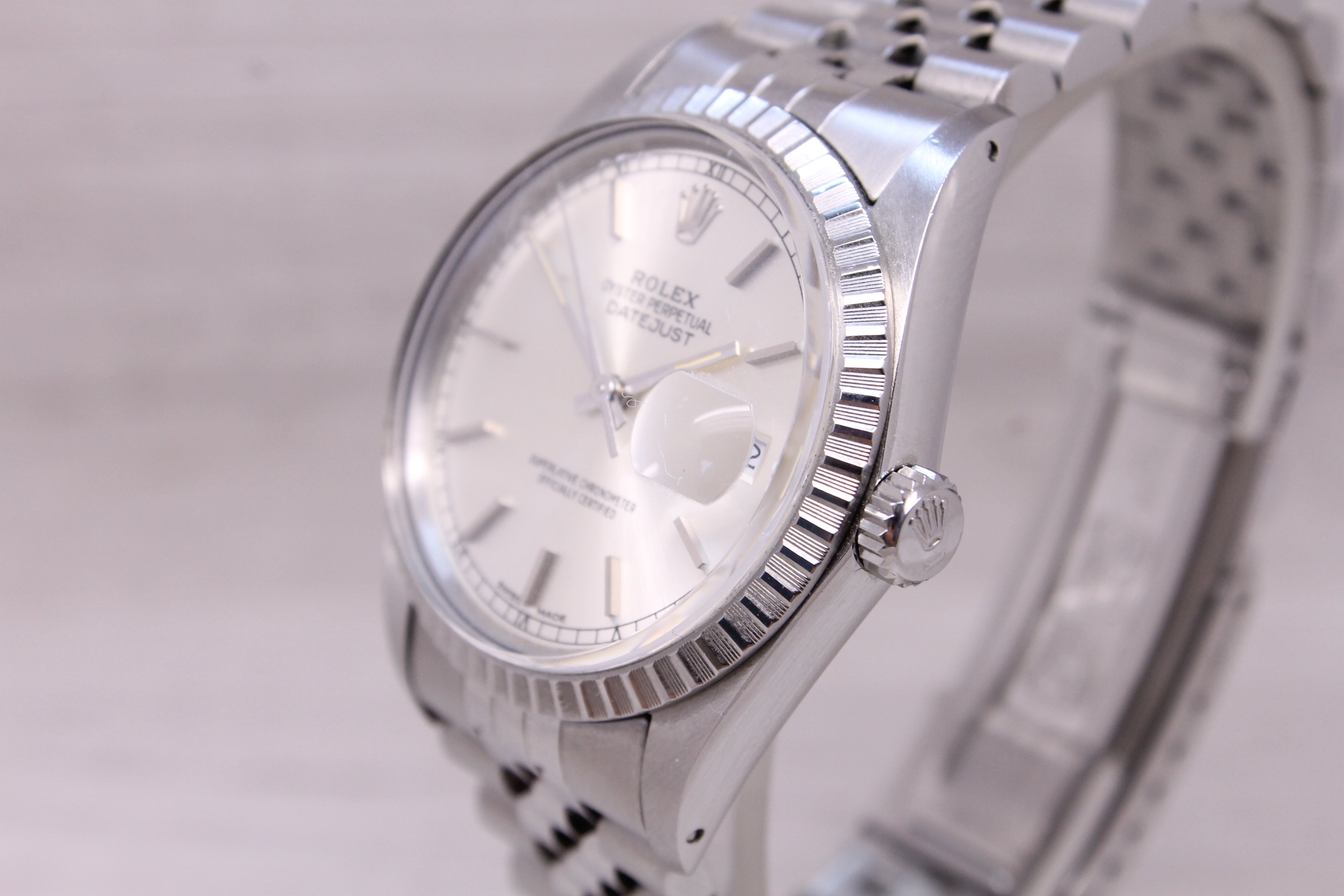 Vintage 1986 Rolex Datejust 16030 Mens 36mm Automatic Steel Watch Box Papers