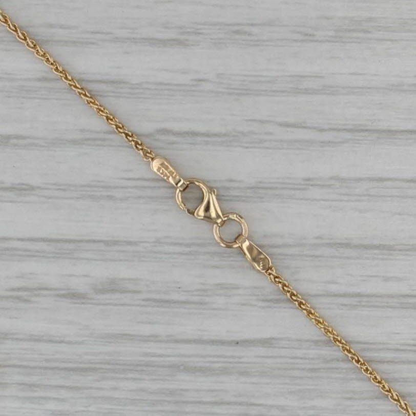 2.08ctw Diamond Openwork Flower Pendant Necklace 14k Gold 18.25" Wheat Chain