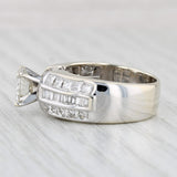 Light Gray 2.96ctw Round Diamond Engagement Ring 14k White Gold Size 7
