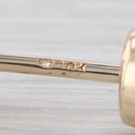 Single 0.22ct Round Diamond Solitaire Stud Earring 10k Yellow Gold