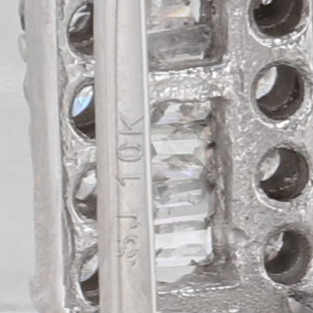 0.89ctw Diamond Large Cross Pendant 10k White Gold Floating Drop