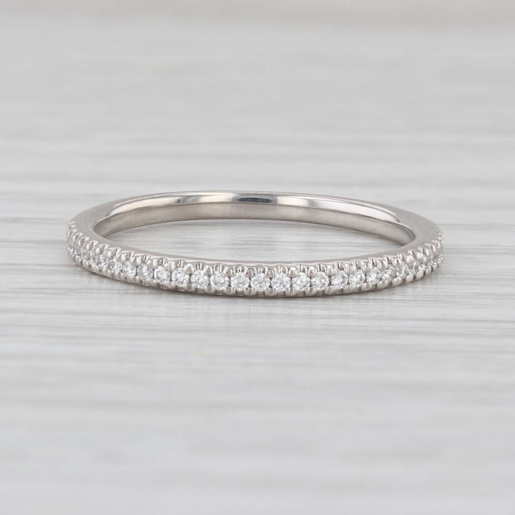 0.32ctw Diamond Wedding Band 14k White Gold Size 7 Stackable Ring