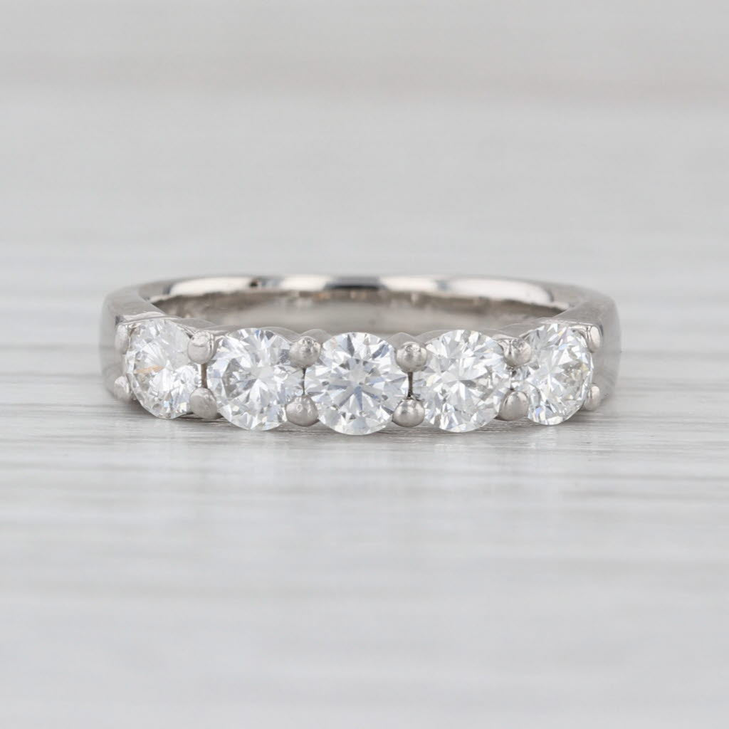 0.40ctw Diamond Wedding Band Anniversary Ring Platinum Size 4.75-5 Stackable