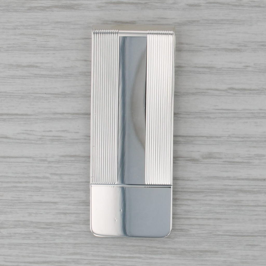 Engravable Tiffany & Co Money Clip w/ Box & Pouch Sterling Silver Vintage