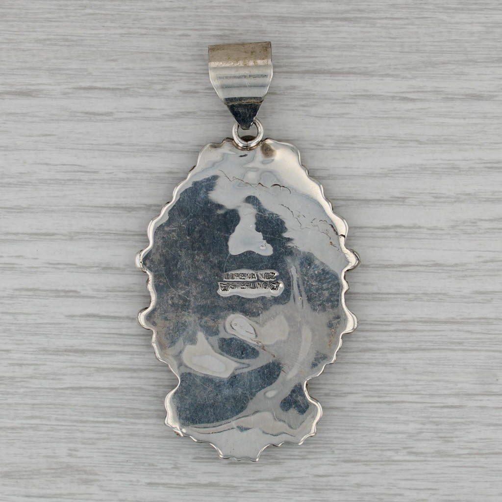 Lorean Nez Vintage Navajo Turquiose Pendant Sterling Silver Native American