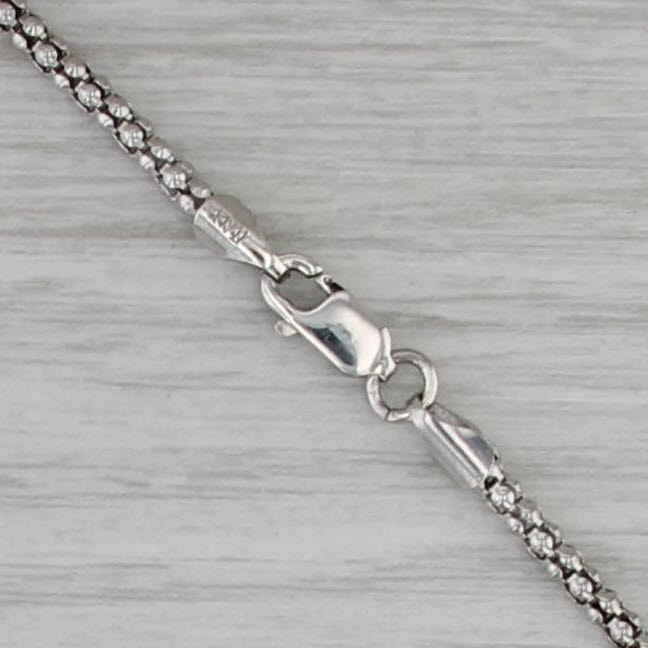 Hammered Flower Pendant Necklace Sterling Silver 14k Gold 18.5" Arts Elegance